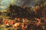 RUBENS, Pieter Pauwel Landscape with Cows oil painting